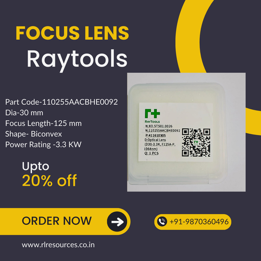 Raytools Collimation Lens 110255AAFBHE0092 D30-3.3KW,F125-A-P,1064nm