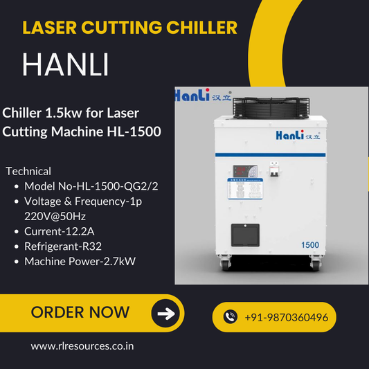 Hanli Chiller 1.5kw Chiller for Laser Cutting Machine HL-1500-QG2/2