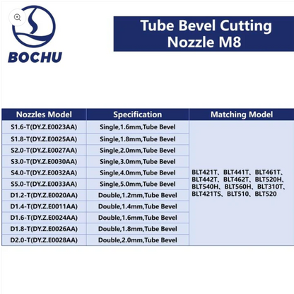 BOCHU Original Tube Bevel Cutting Nozzle M8